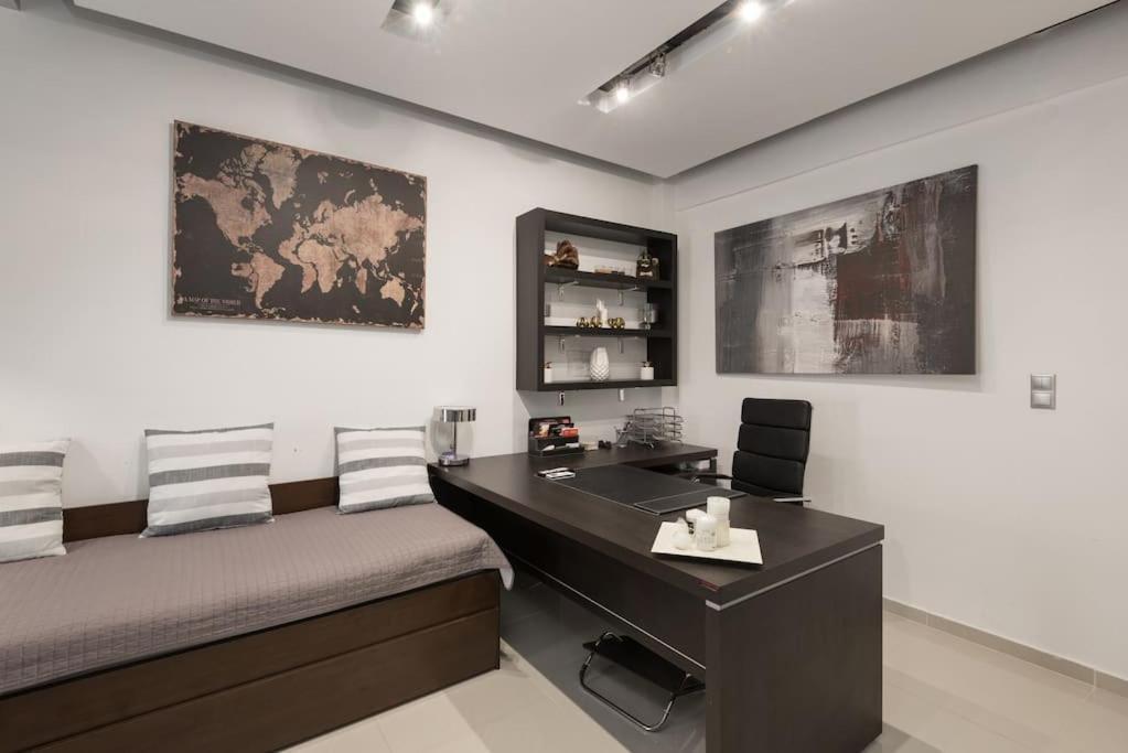 Modern Office Apartment.Wifi,2A/C,Luxury Fur/Tures سالونيك المظهر الخارجي الصورة